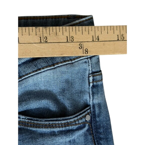White House Black Market The Straight Crop Jeans Women's Size 4 Raw Hem Midrise - Picture 7 of 13